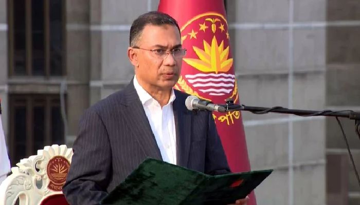 প্রধানমন্ত্রী হিসেবে শপথ নিলেন তারেক রহমান