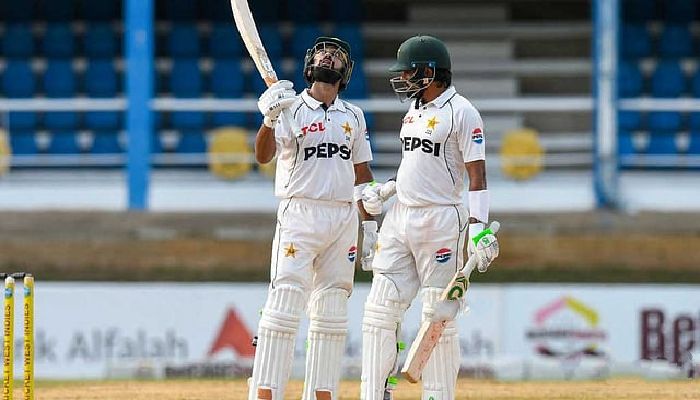 শাফিকের সেঞ্চুরি ও বাবরের ব্যাটে ত্রিনিদাদ টেস্টে দাপট পাকিস্তানের, ব্যাকফুটে ওয়েস্ট ইন্ডিজ